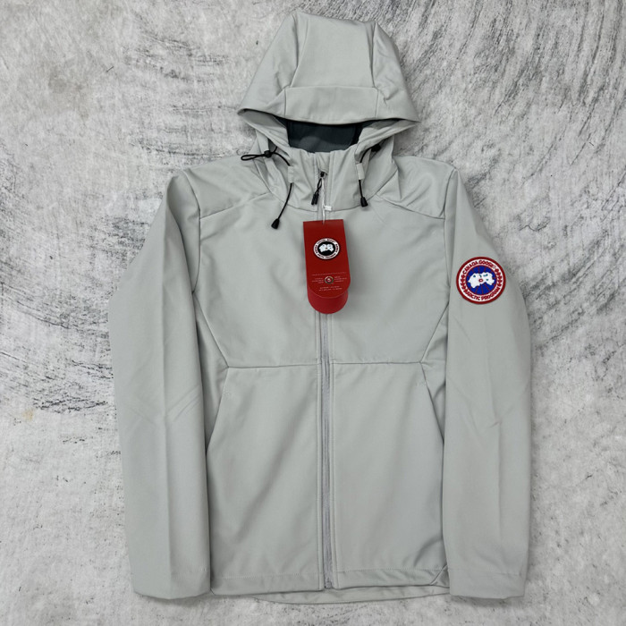 Men Women Fleece Lined Windproof Hooded Jacket Full Zip Windbreaker Long Sleeves Casual Coats Unisex