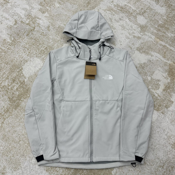 Men Women Fleece Lined Windproof Hooded Jacket Full Zip Windbreaker Long Sleeves Casual Coats Unisex