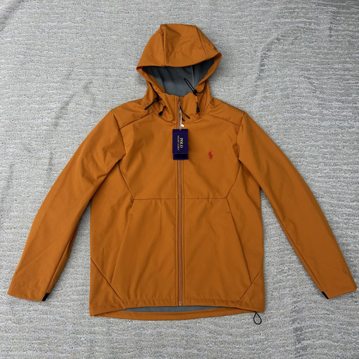 Men Women Fleece Lined Windproof Hooded Jacket Full Zip Windbreaker Long Sleeves Casual Coats Unisex