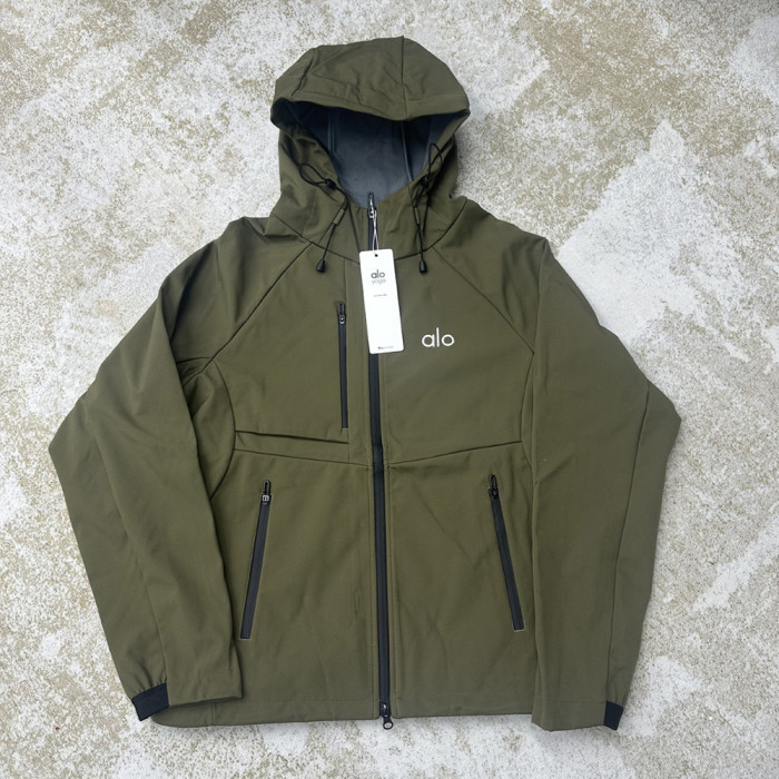 Men Women Fleece Lined Windproof Hooded Jacket Full Zip Windbreaker Long Sleeves Casual Coats Unisex