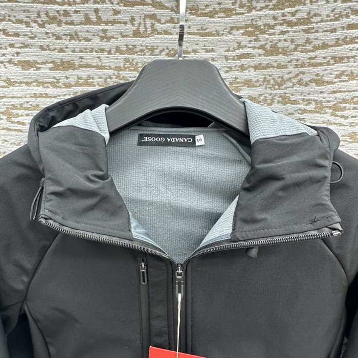 Men Women Fleece Lined Windproof Hooded Jacket Full Zip Windbreaker Long Sleeves Casual Coats Unisex