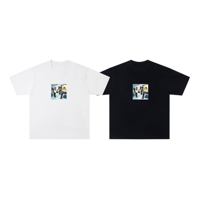 Men Women Cotton Crew Neck T-shirt Short Sleeve T-shirt Pullover Tops Sweatshirt Unisex Tee Casual T-shirt