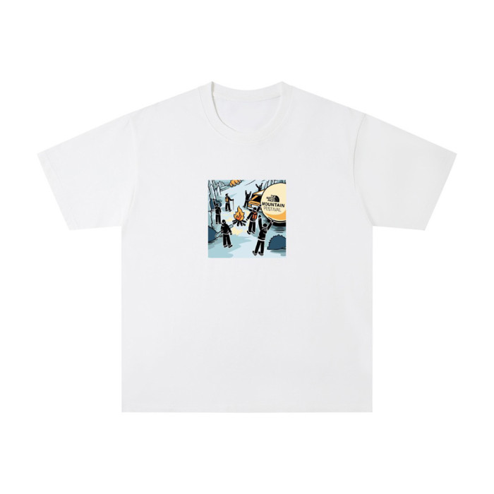 Men Women Cotton Crew Neck T-shirt Short Sleeve T-shirt Pullover Tops Sweatshirt Unisex Tee Casual T-shirt