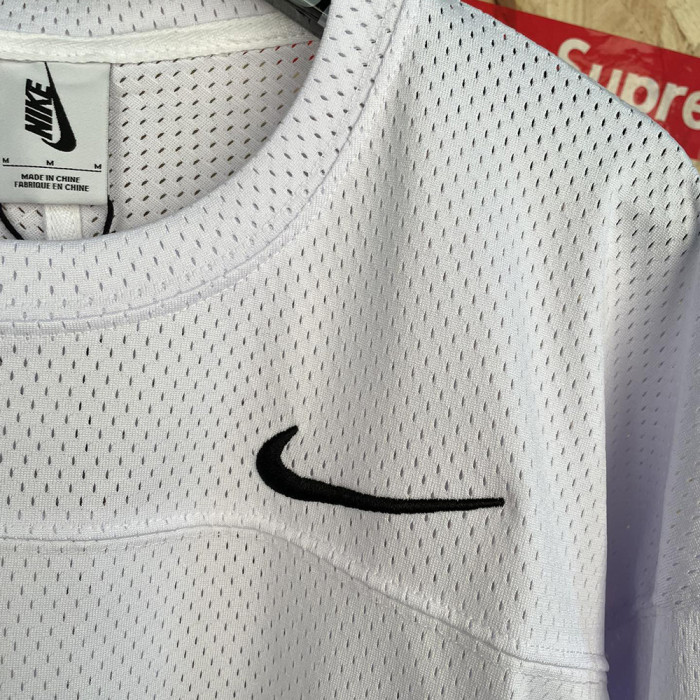 Men Women Crew Neck Sweatshirt Mesh Pullover Long Sleeves Sports Shirt Tops Casual Streetwear Unisex