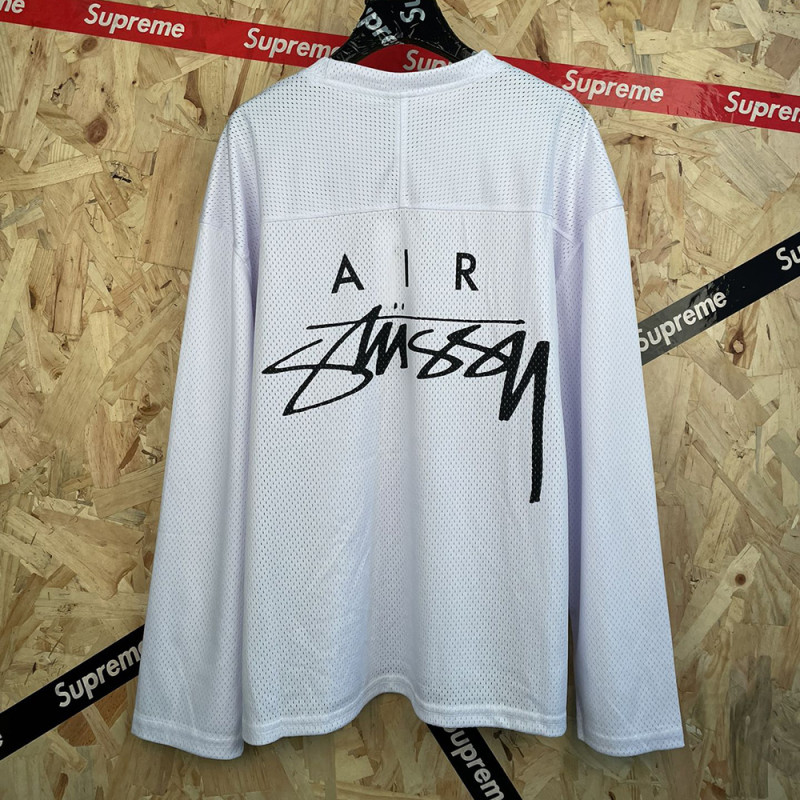 Men Women Crew Neck Sweatshirt Mesh Pullover Long Sleeves Sports Shirt Tops Casual Streetwear Unisex