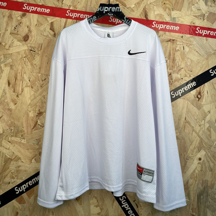 Men Women Crew Neck Sweatshirt Mesh Pullover Long Sleeves Sports Shirt Tops Casual Streetwear Unisex