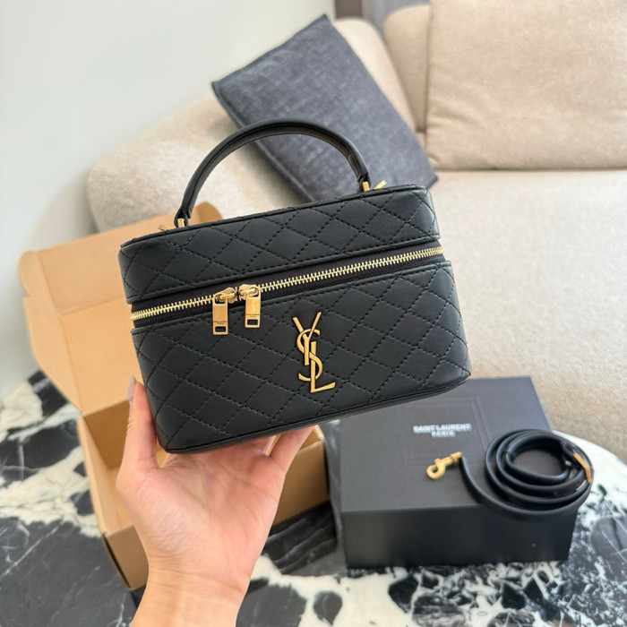 Women Classic Quilted Vanity Bag Shoulder Bag Hobo Handbags Top Handle Crossbody Bag For Daily Wear