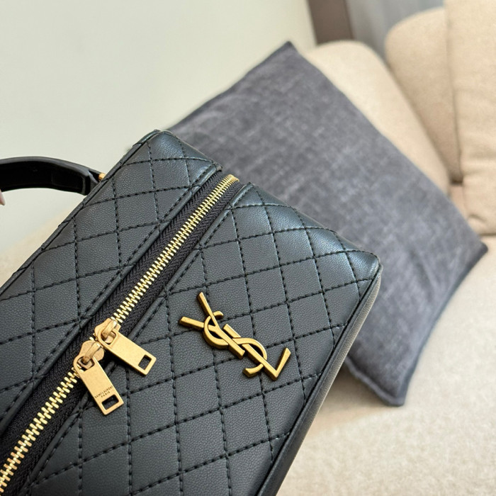 Women Classic Quilted Vanity Bag Shoulder Bag Hobo Handbags Top Handle Crossbody Bag For Daily Wear