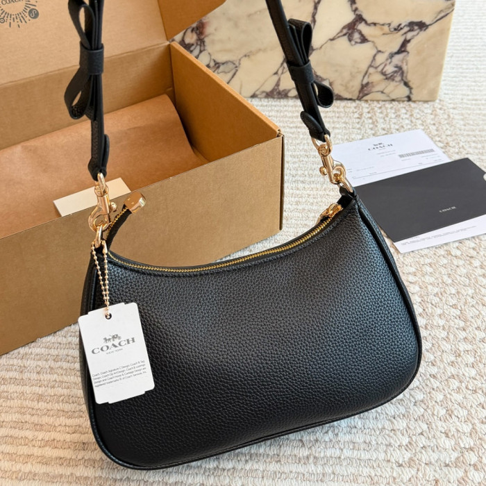 Women Leather Hobo Bag Zip-top Closure Shoulder Bag Underarm Bag Shopping Bag Handbags 24 CM