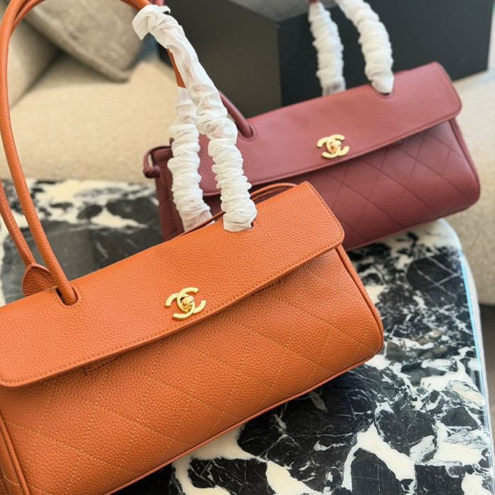 Women Quilted Leather Long Flap Shoulder Bag Baguette Underarm Bag Hobo Shopping Bag Handbags