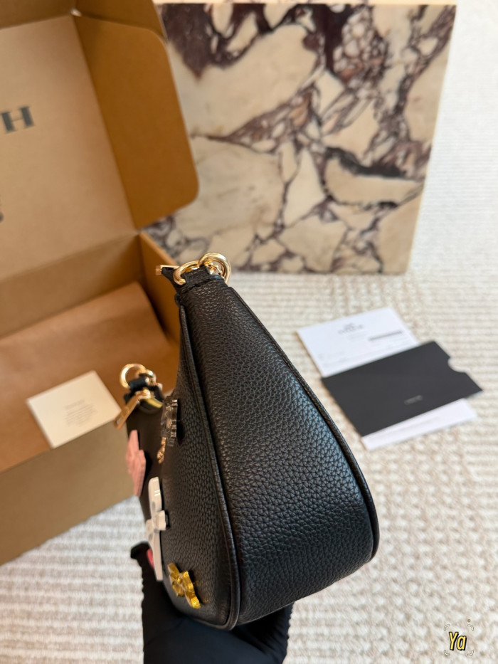 Women Leather Hobo Bag Zip-top Closure Shoulder Bag Underarm Bag Shopping Bag Handbags 24 CM