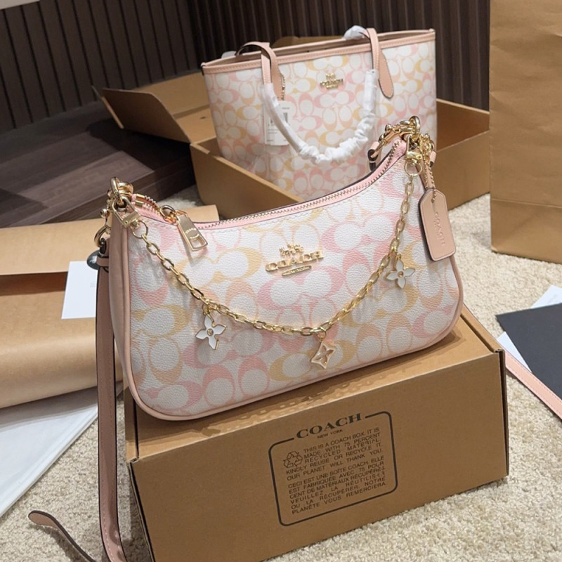 Women's Pastel Gradient Shoulder Hobo Bag Crescent Shoulder Bag  Half-moon Crossbody Bag Handbag For Daily Use 24cm