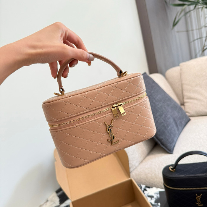 Women Classic Quilted Vanity Bag Shoulder Bag Hobo Handbags Top Handle Crossbody Bag For Daily Wear