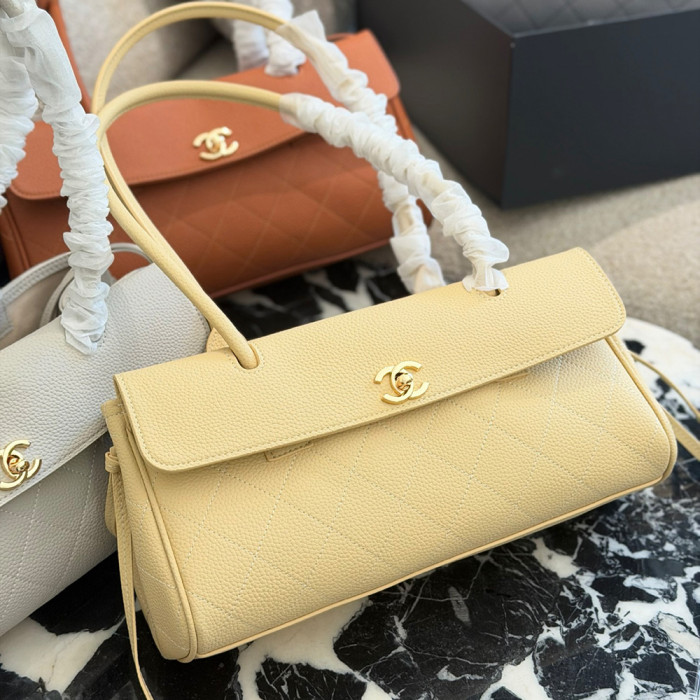 Women Quilted Leather Long Flap Shoulder Bag Baguette Underarm Bag Hobo Shopping Bag Handbags