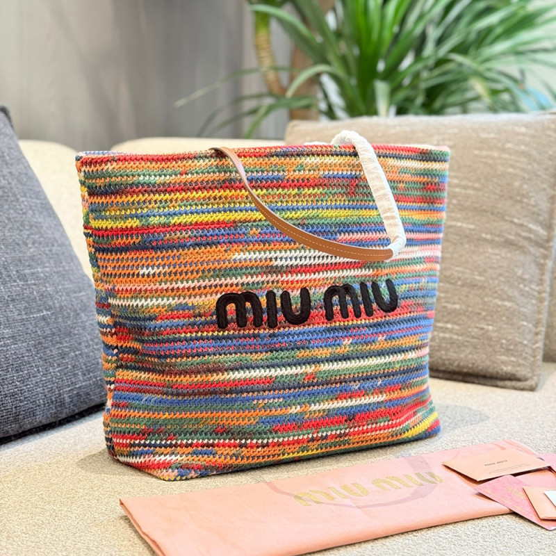 Women's Classic Open-Top Multicolored Crochet Tote Bag Top Handle Shoulder Bag Strip Woven Handbag