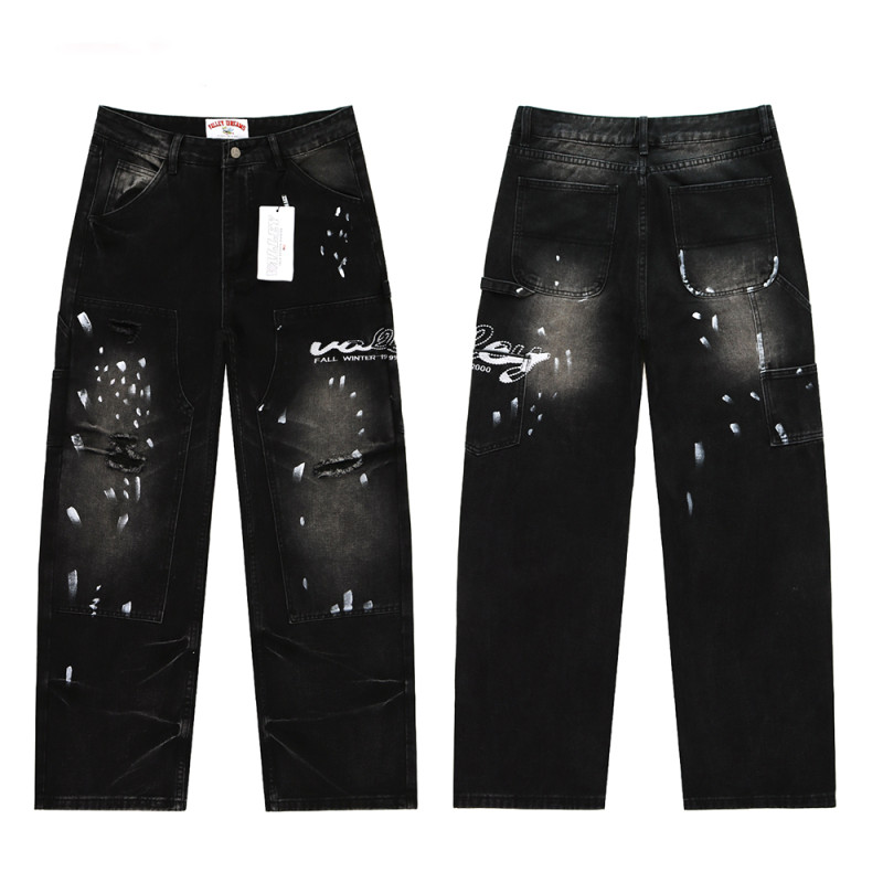 Men Women's Classic Jeans Trousers Suit Pant Bottoms Joggers Clothes Women Denim Stretch Pants Unisex
