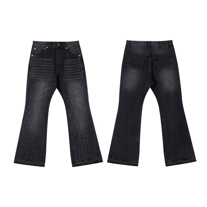 Men Classic Jeans Trousers Suit Pant Bottoms Joggers Clothes Women Denim Stretch Pants