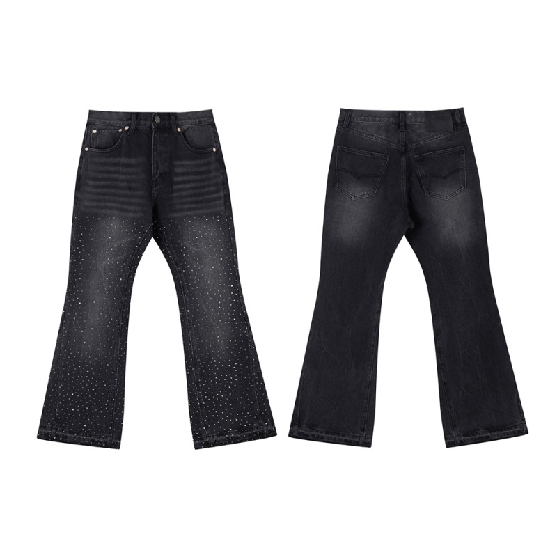 Men Classic Jeans Trousers Suit Pant Bottoms Joggers Clothes Women Denim Stretch Pants