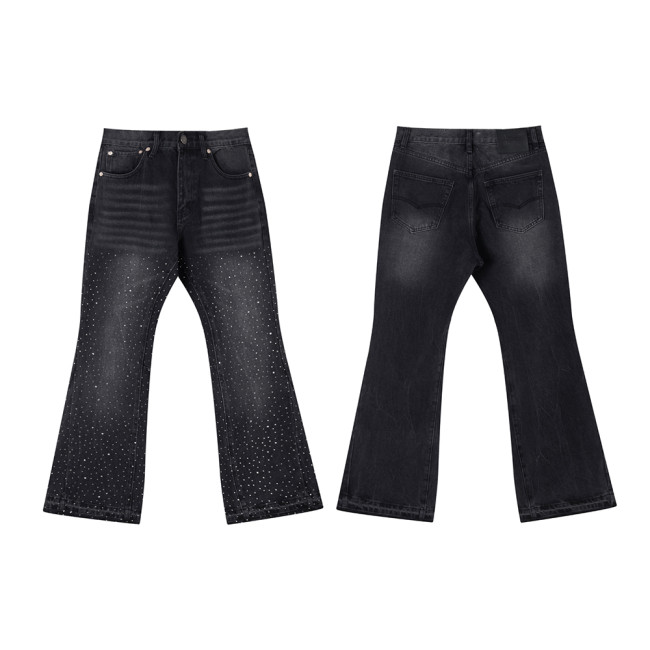 Men Classic Jeans Trousers Suit Pant Bottoms Joggers Clothes Women Denim Stretch Pants