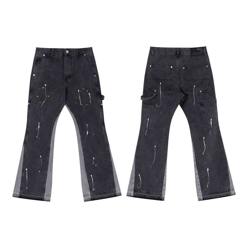 Men Classic Jeans Trousers Suit Pant Bottoms Joggers Clothes Women Denim Stretch Pants