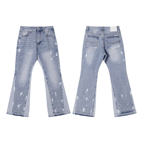Men Classic Jeans Trousers Suit Pant Bottoms Joggers Clothes Women Denim Stretch Pants