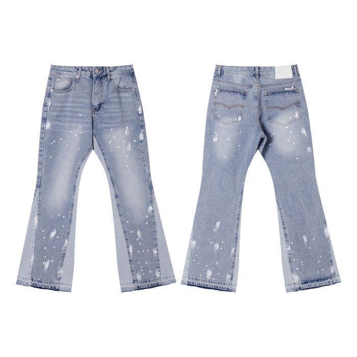 Men Classic Jeans Trousers Suit Pant Bottoms Joggers Clothes Women Denim Stretch Pants