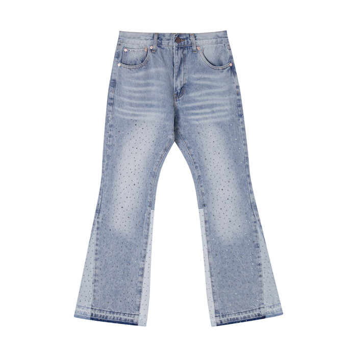Men Classic Jeans Trousers Suit Pant Bottoms Joggers Clothes Women Denim Stretch Pants