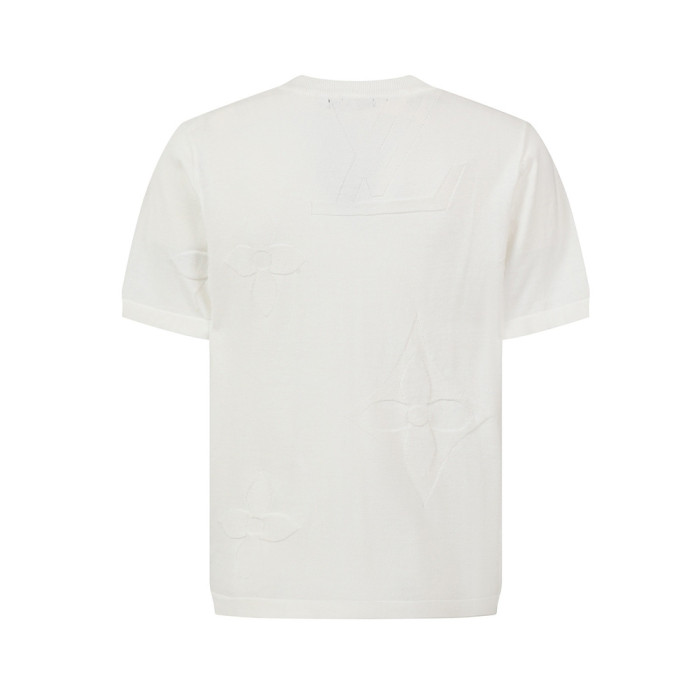 Men Women Knit T-shirt Short Sleeve T-shirt Pullover Tops Sweatshirt Unisex Tee Casual T-shirt