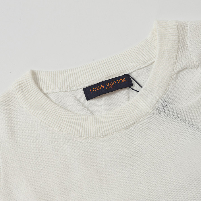 Men Women Knit T-shirt Short Sleeve T-shirt Pullover Tops Sweatshirt Unisex Tee Casual T-shirt