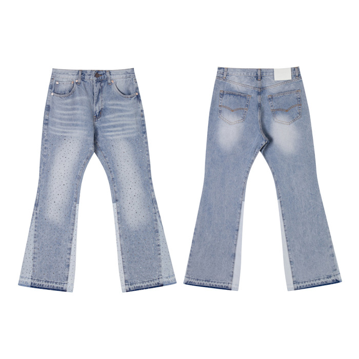 Men Classic Jeans Trousers Suit Pant Bottoms Joggers Clothes Women Denim Stretch Pants