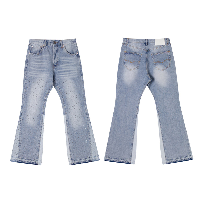 Men Classic Jeans Trousers Suit Pant Bottoms Joggers Clothes Women Denim Stretch Pants