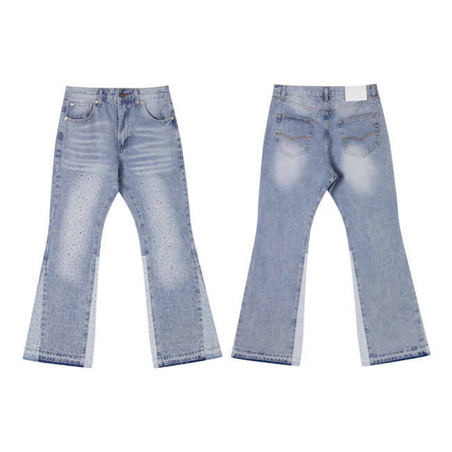 Men Classic Jeans Trousers Suit Pant Bottoms Joggers Clothes Women Denim Stretch Pants