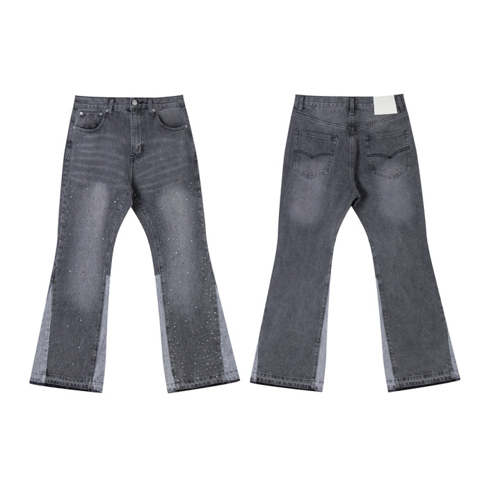 Men Classic Jeans Trousers Suit Pant Bottoms Joggers Clothes Women Denim Stretch Pants
