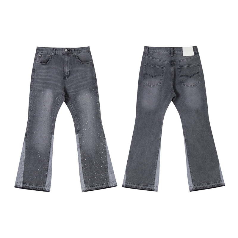 Men Classic Jeans Trousers Suit Pant Bottoms Joggers Clothes Women Denim Stretch Pants