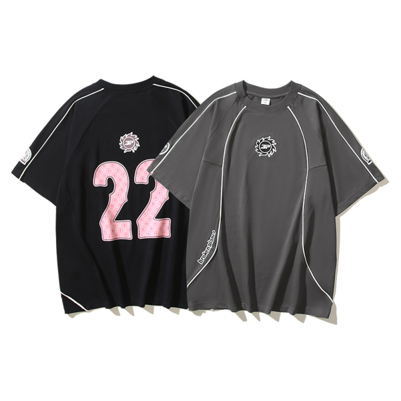 Men Crew neck Football Jersey Short Sleeve T-Shirts Cotton Shirts Tee Tops Shirt Women