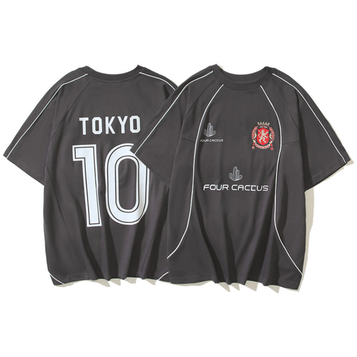 Men Crew neck Football Jersey Short Sleeve T-Shirts Cotton Shirts Tee Tops Shirt Women