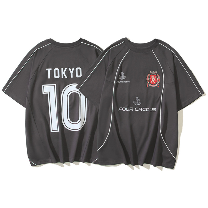 Men Crew neck Football Jersey Short Sleeve T-Shirts Cotton Shirts Tee Tops Shirt Women