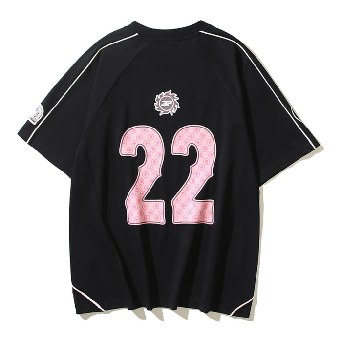 Men Crew neck Football Jersey Short Sleeve T-Shirts Cotton Shirts Tee Tops Shirt Women