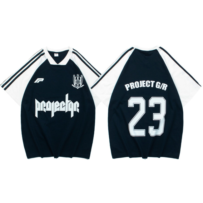 Men Crew neck Football Jersey Short Sleeve T-Shirts Cotton Shirts Tee Tops Shirt Women
