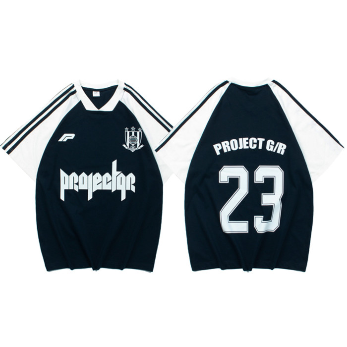 Men Crew neck Football Jersey Short Sleeve T-Shirts Cotton Shirts Tee Tops Shirt Women