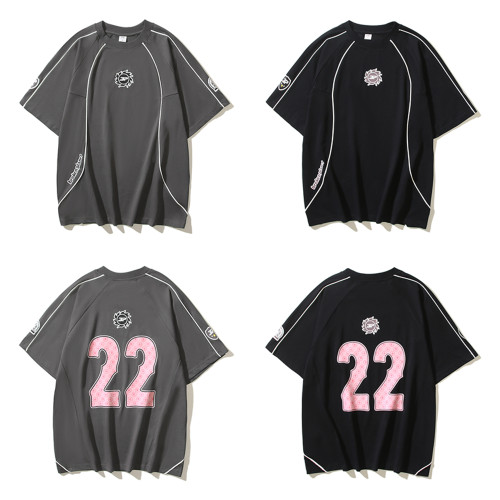 Men Crew neck Football Jersey Short Sleeve T-Shirts Cotton Shirts Tee Tops Shirt Women