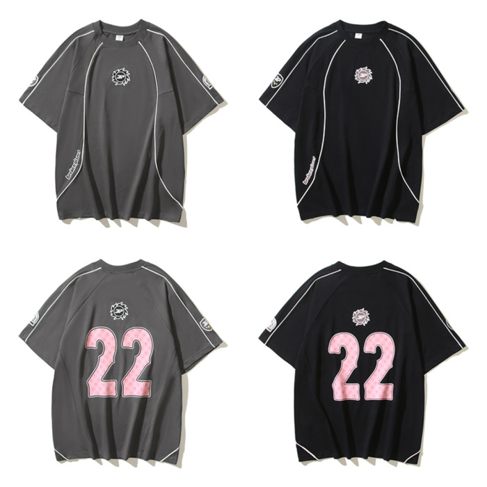 Men Crew neck Football Jersey Short Sleeve T-Shirts Cotton Shirts Tee Tops Shirt Women