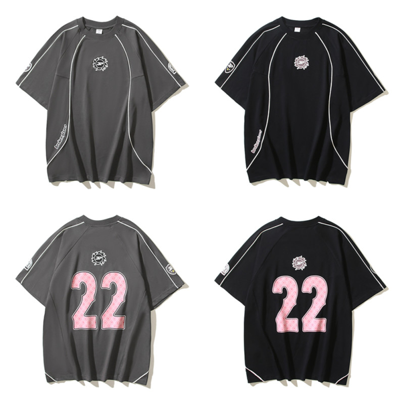 Men Crew neck Football Jersey Short Sleeve T-Shirts Cotton Shirts Tee Tops Shirt Women