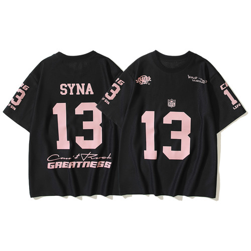 Men Crew neck Football Jersey Short Sleeve T-Shirts Cotton Shirts Tee Tops Shirt Women