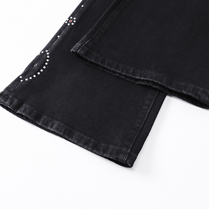 Men Classic Jeans Trousers Suit Pant Bottoms Joggers Clothes Women