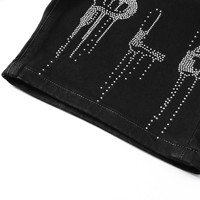 Men Women Denim Shorts Streetwear Bottoms Half Pants Jeans Shorts Unisex