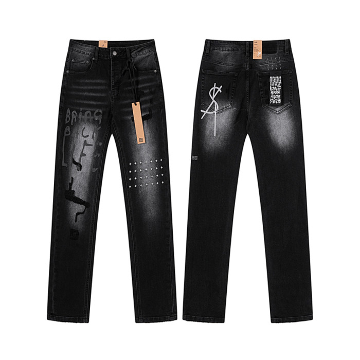 Men Classic Jeans Trousers Suit Pant Bottoms Joggers Clothes Women