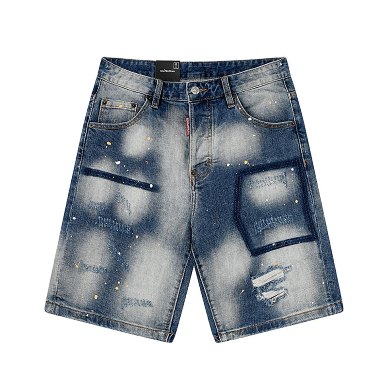 Men Women Denim Shorts Streetwear Bottoms Half Pants Jean Shorts Unisex