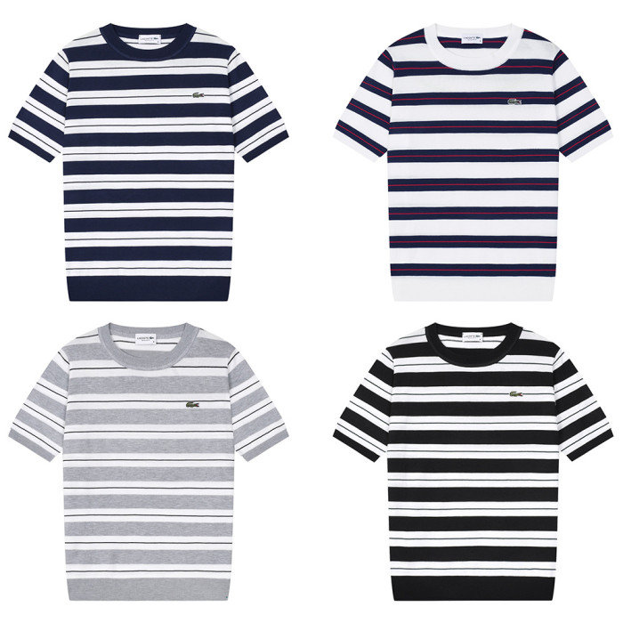 Men Women Knit T-shirt Short Sleeve T-shirt Pullover Tops Sweatshirt Unisex Tee Casual T-shirt
