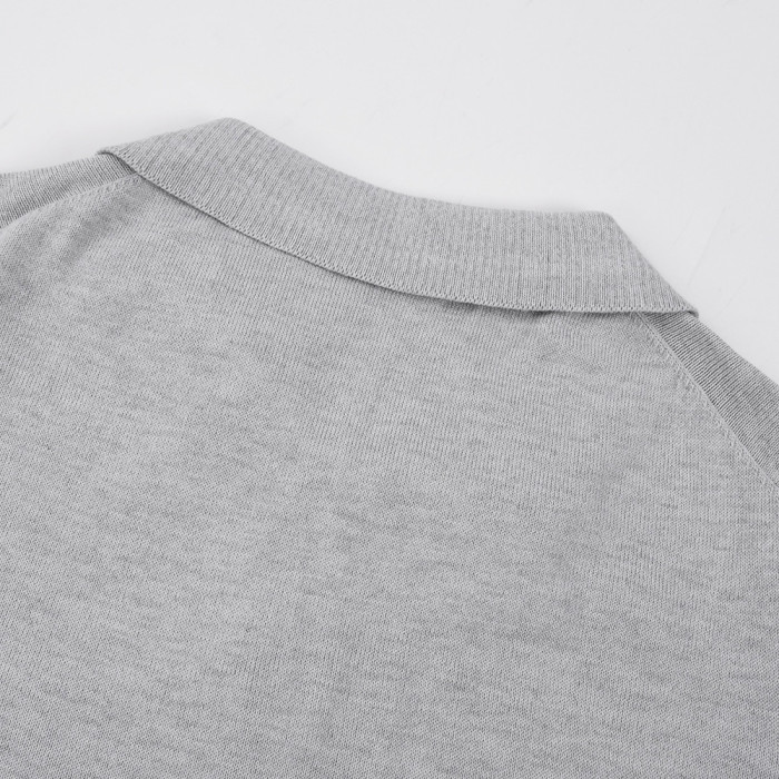 Men Women Knit T-shirt Short Sleeve T-shirt Pullover Tops Sweatshirt Unisex Tee Casual T-shirt